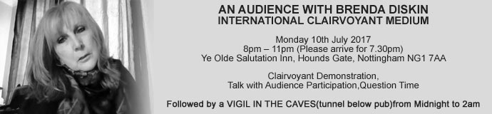 An Audience with Brenda Diskin and Paranormal Vigil An Audience with Brenda Diskin and Paranormal Vigil