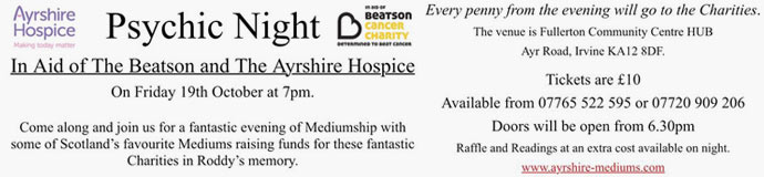 Roddy Carson Memorial Psychic Night Roddy Carson Memorial Psychic Night