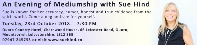 An Evening of Mediumship with Sue Hind An Evening of Mediumship with Sue Hind