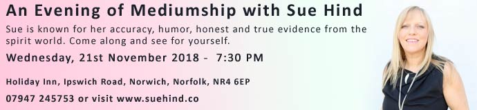 An Evening of Mediumship with Sue Hind An Evening of Mediumship with Sue Hind