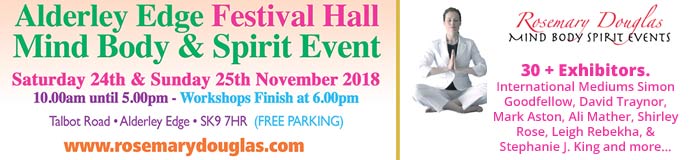 Alderley Edge, Festival Hall - Mind Body Spirit Event Alderley Edge, Festival Hall - Mind Body Spirit Event