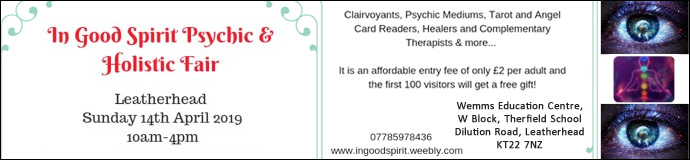 In Good Spirit - Psychic and Holistic Fair In Good Spirit - Psychic and Holistic Fair