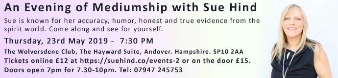 An Evening of Mediumship with Sue Hind An Evening of Mediumship with Sue Hind