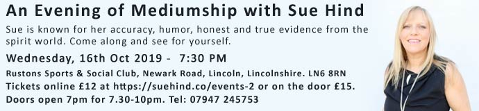 An Evening of Mediumship with Sue Hind An Evening of Mediumship with Sue Hind