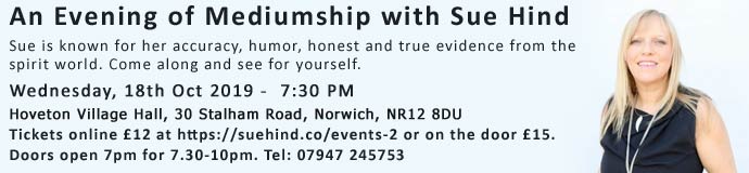 An Evening of Mediumship with Sue Hind An Evening of Mediumship with Sue Hind