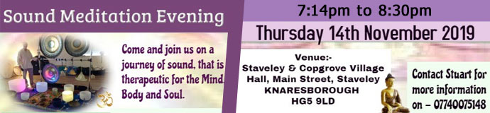 Sound Meditation Evening - KNARESBOROUGH Sound Meditation Evening - KNARESBOROUGH