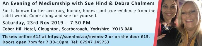 An Evening of Mediumship with Sue Hind & Debra Chalmers