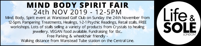 Mind Body Spirit Fair 24th Nov 2019 £2.50 Entrance pay on day Mind Body Spirit Fair 24th Nov 2019 £2.50 Entrance pay on day