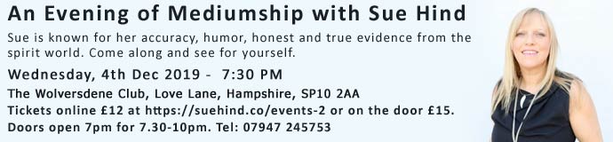 An Evening of Mediumship with Sue Hind An Evening of Mediumship with Sue Hind