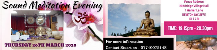 Gong Bath (Sound Meditation Evening) - BISHOP AUCKLAND/NEWTON AYCLIFFE